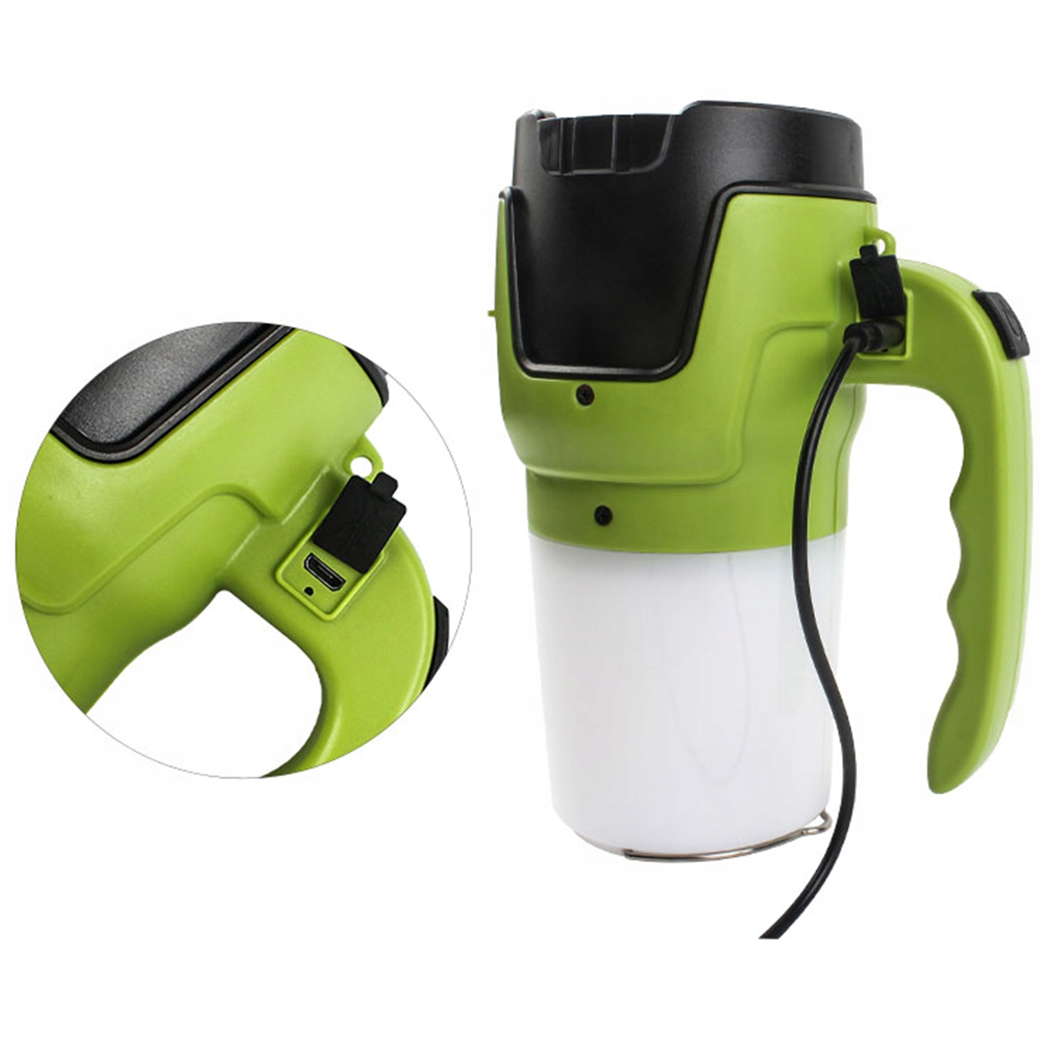 Bardzo Mocna 2w1 Latarka Szperacz Akumulatorowa 3 Tryby Pracy USB 2400mAh Rodzaj reflektor i szperacz