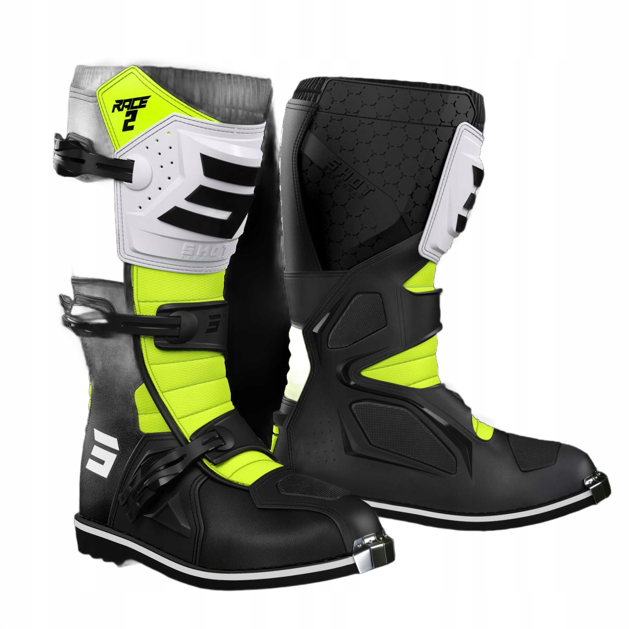 Detské Topánky Na Cross Shot Race 2 Kid Blk/wht/ylw 38 A09-24D2-A04-38