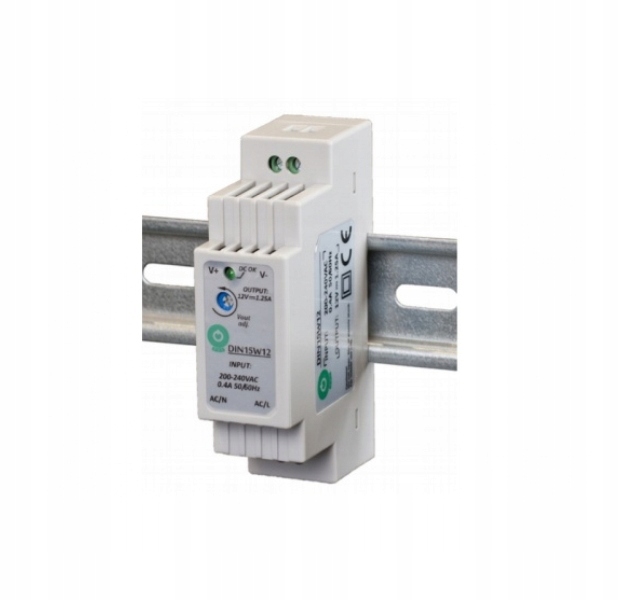 

Zasilacz 12V DC 1,25A Na Szynę Din Led Domofon