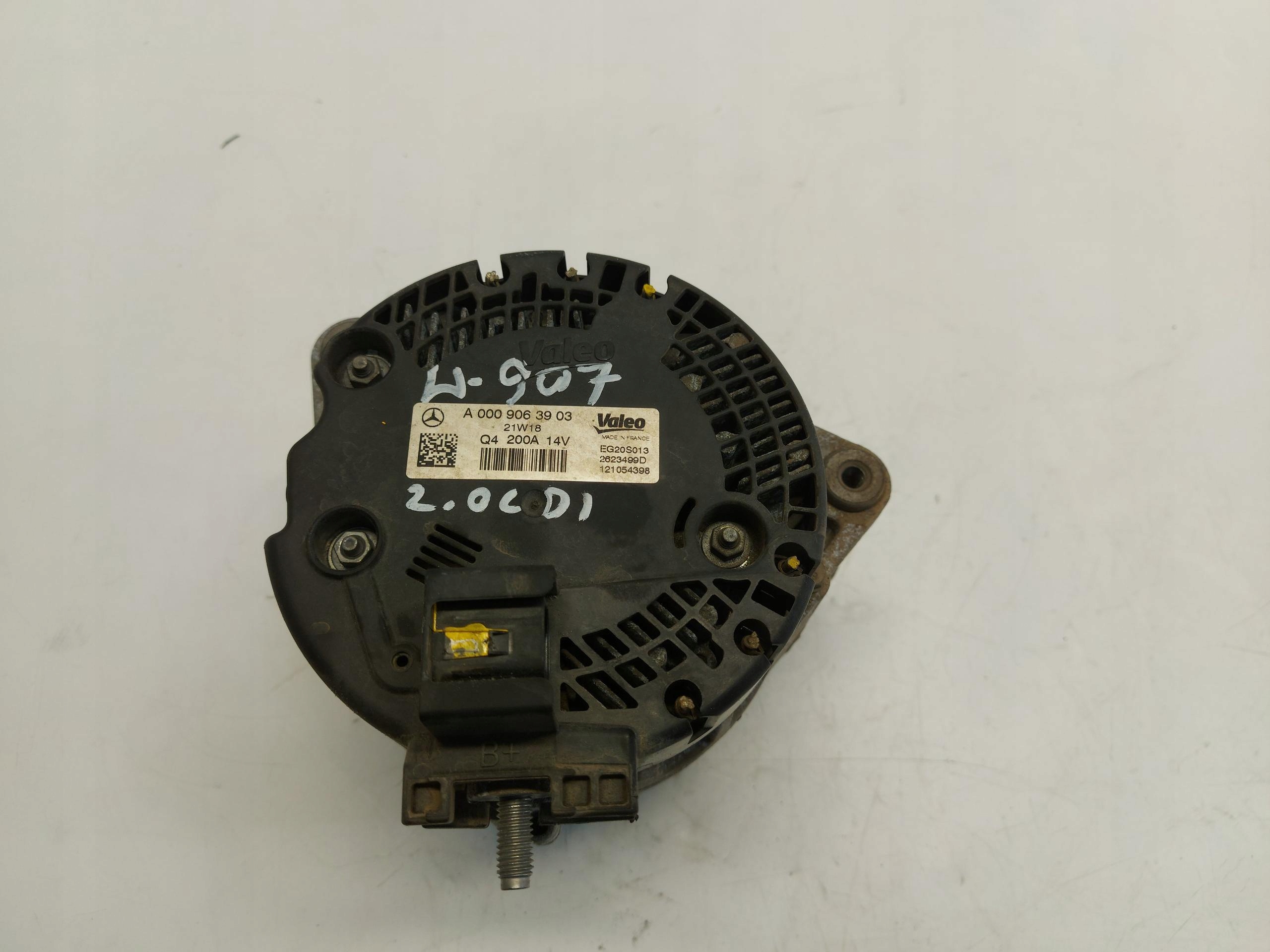MERCEDES Sprinter W907 2.0 CDI Alternator 14V 200A A0009063903