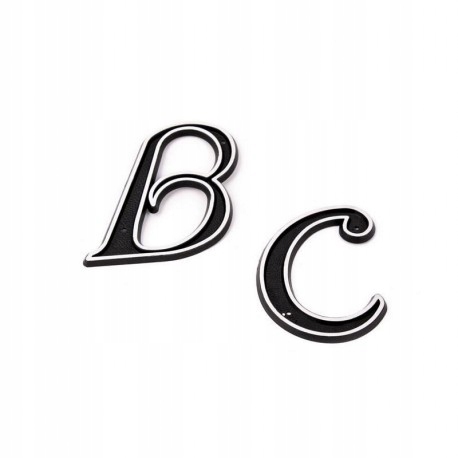 Litera plastikowa odblask 'D'-wys 11cm XL