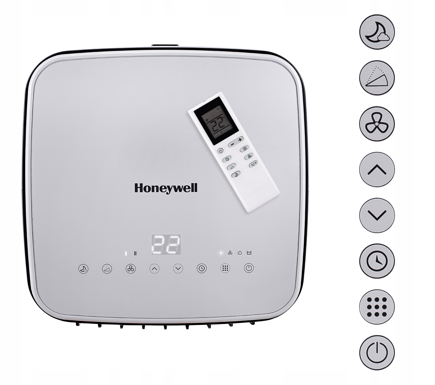 Přenosná klimatizace Honeywell 2,6kW LED odvlhčovač PREMIUM + ClimaLock Energetická třída - chlazení A