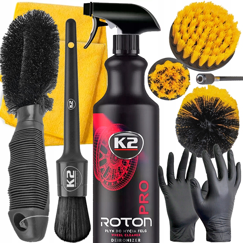 

K2 Roton Pro Płyn Mycia Felg Krwawy Efekt Zestaw