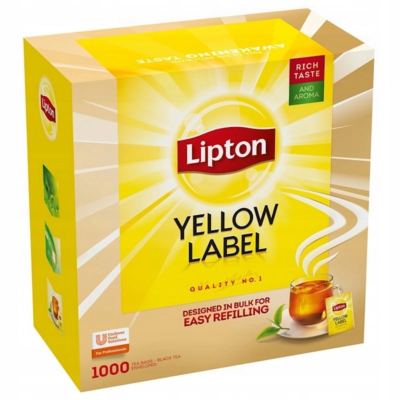 Lipton Yellow Label Czarna Herbata Ekspresowa 1000 Kopert 1,8G