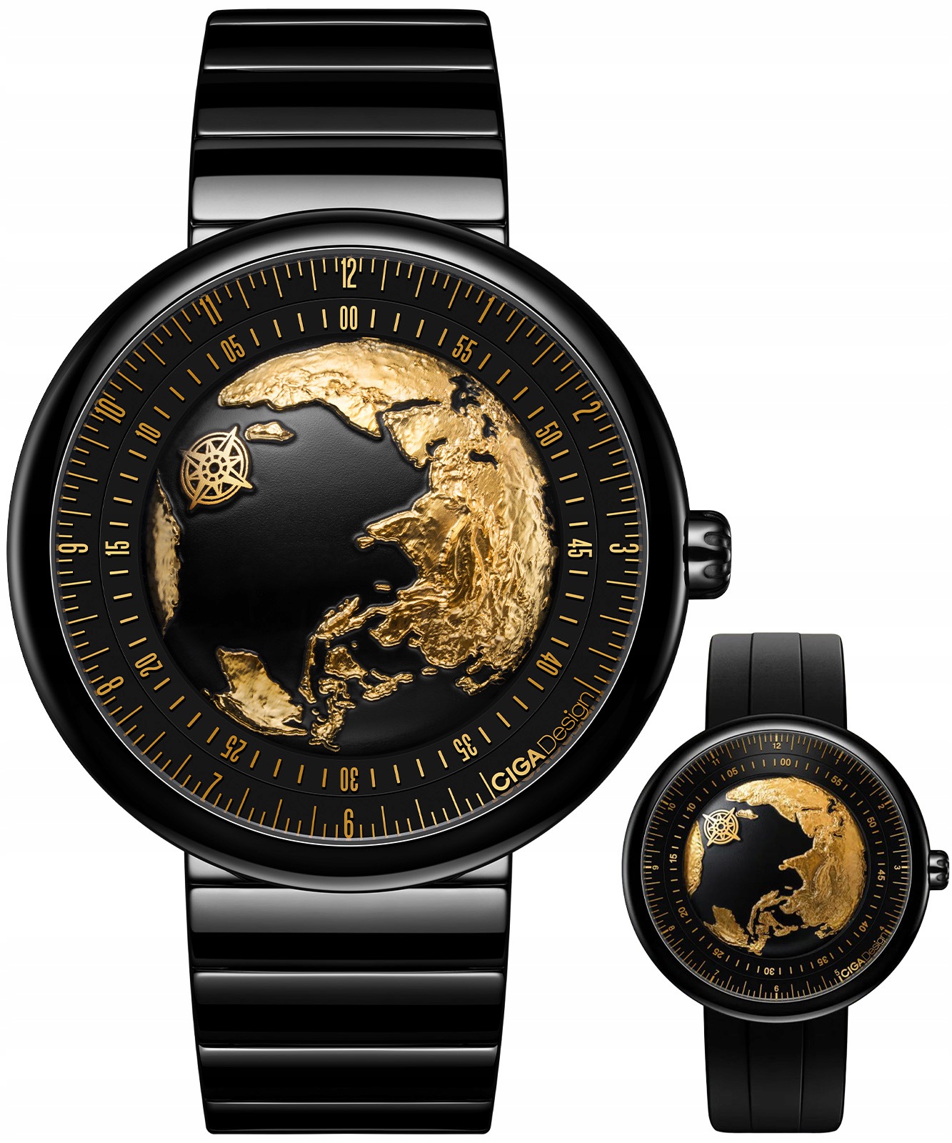 Zegarek męski Ciga Design U Series Blue Planet II Gilded Age Automatic Set