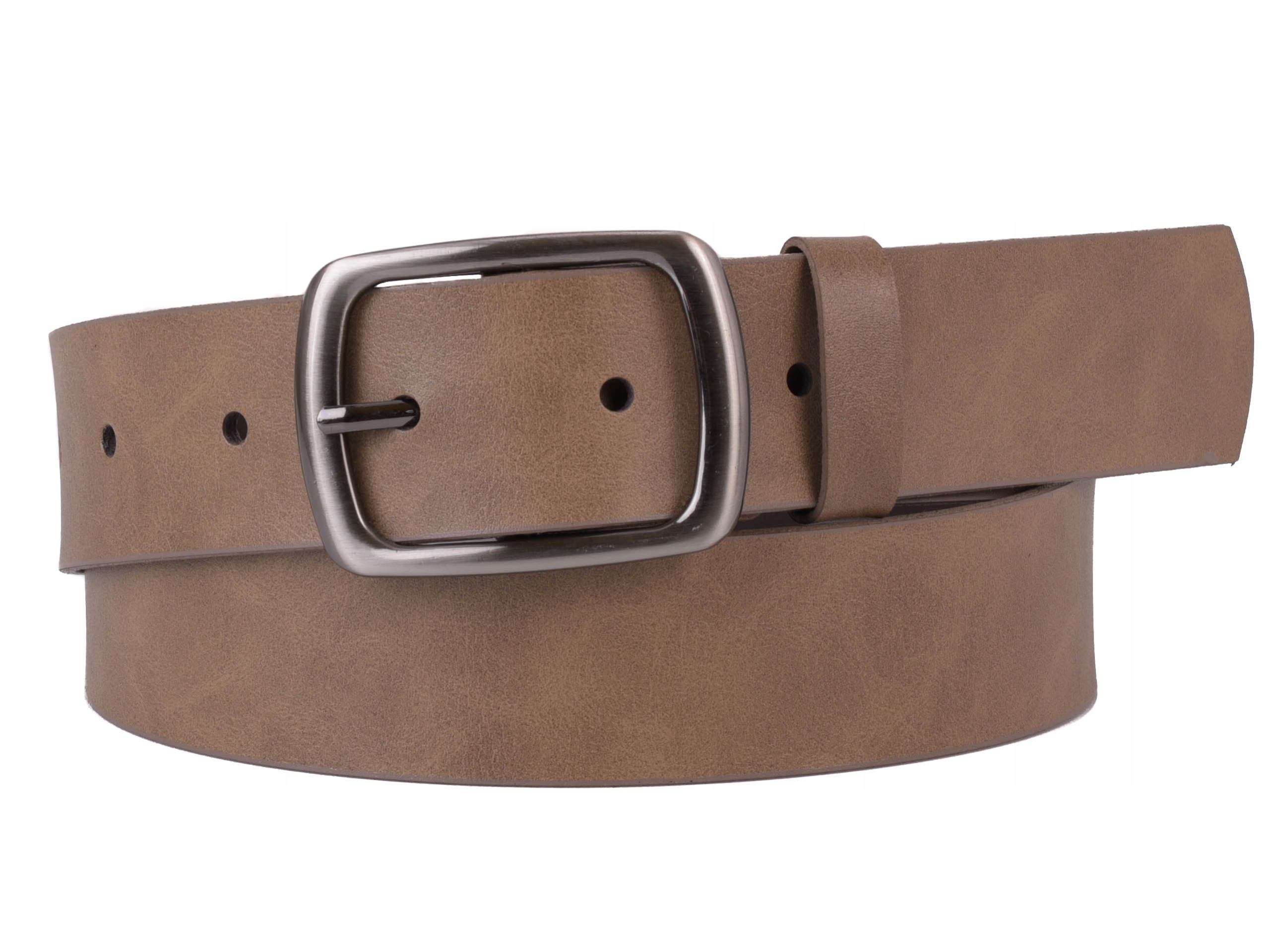 

Skórzany Pasek damski Szeroki Beżowy 4cm 115 L