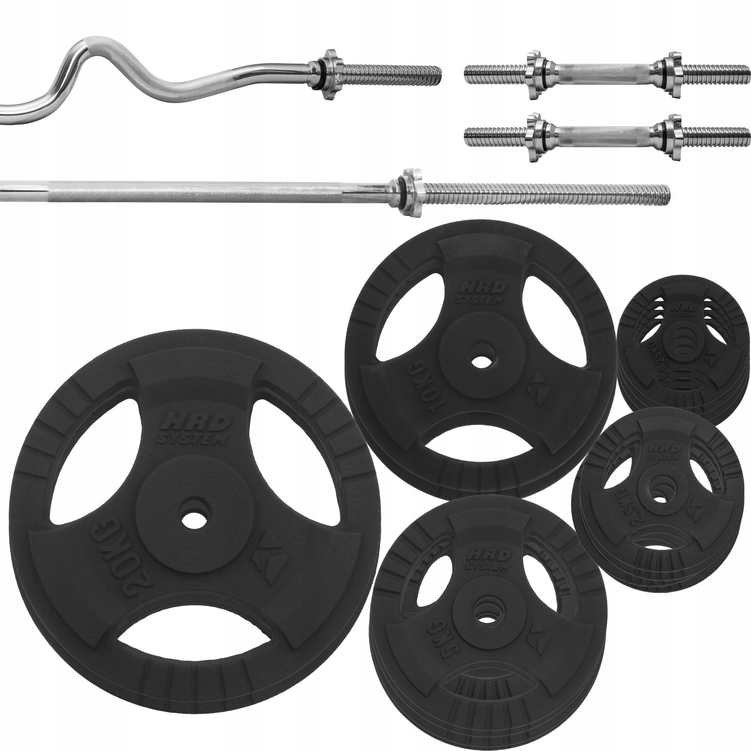 

Zestaw 95 kg obciążenie żeliwne 29mm + 4x Gryf