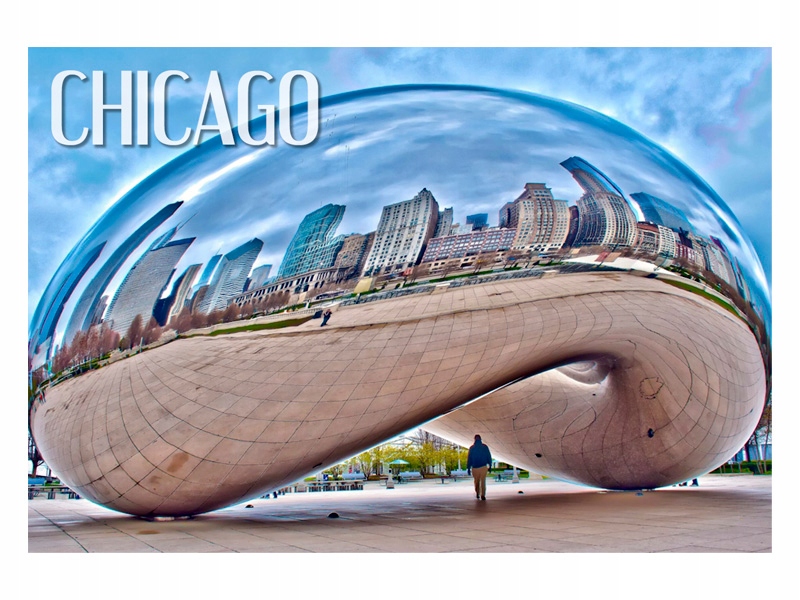 

Chicago Cloud Gate Park Magnes na lodówkę