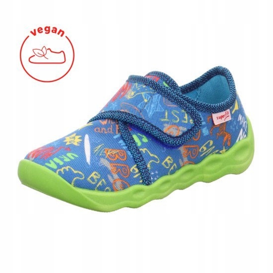 Pantofle Tekstylne Kapcie Superfit Bubble Blau R.24