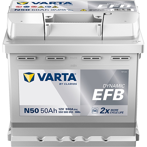 Akumulator 50AH 550A 12V start stop Varta Dynamic Efb N50