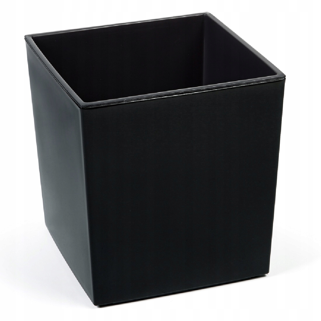 Doniczka JUKA 30x30 h31 z wkładem CZARNA połysk