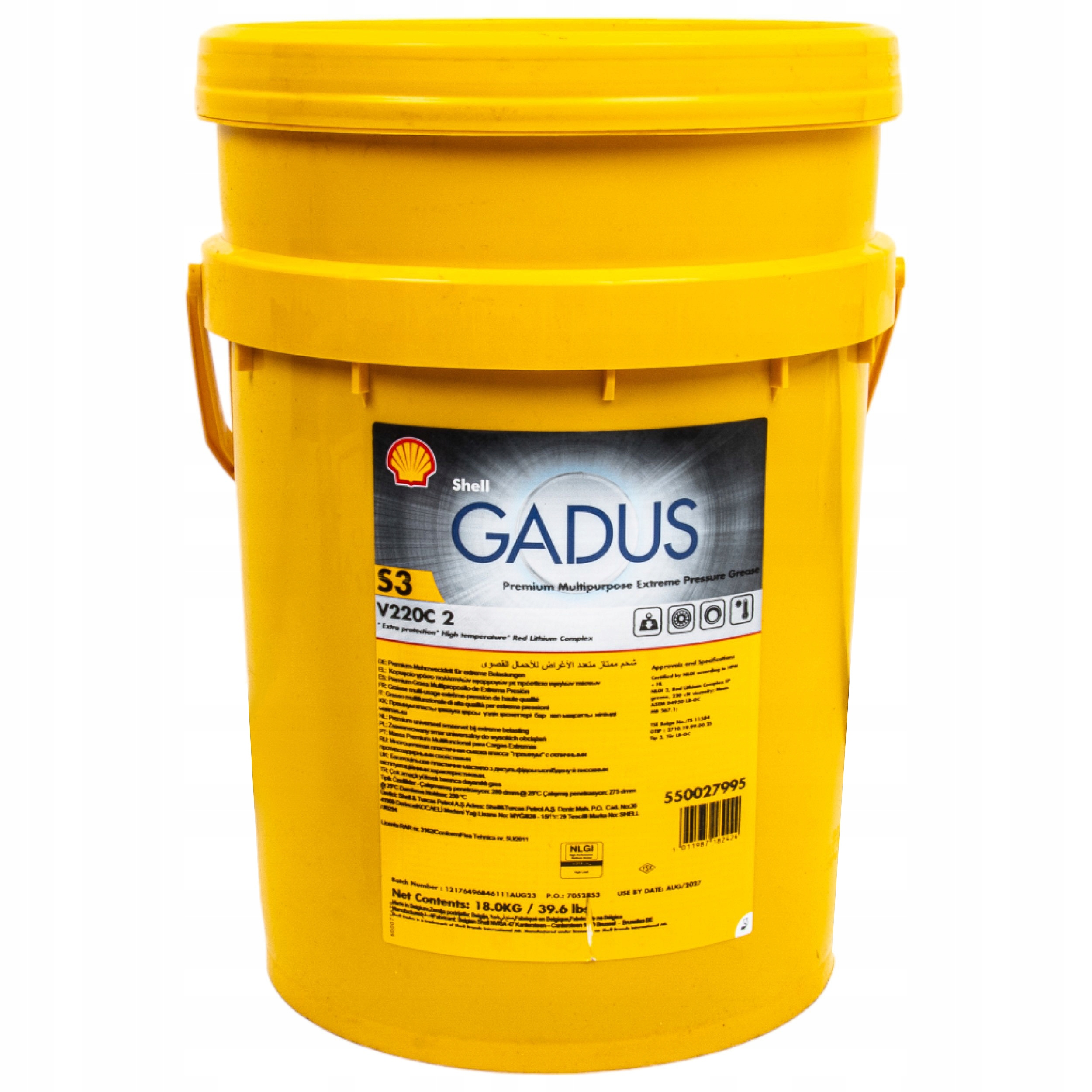 Smar Gadus S3 V220C 2 18kg Shell Rodzaj towot