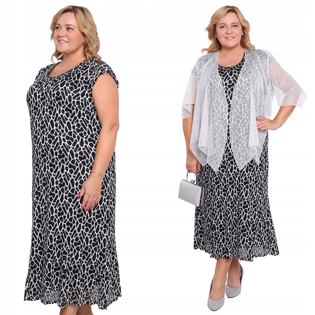 Dlouhá černá šaty se stříbrnou pavučinkou 50