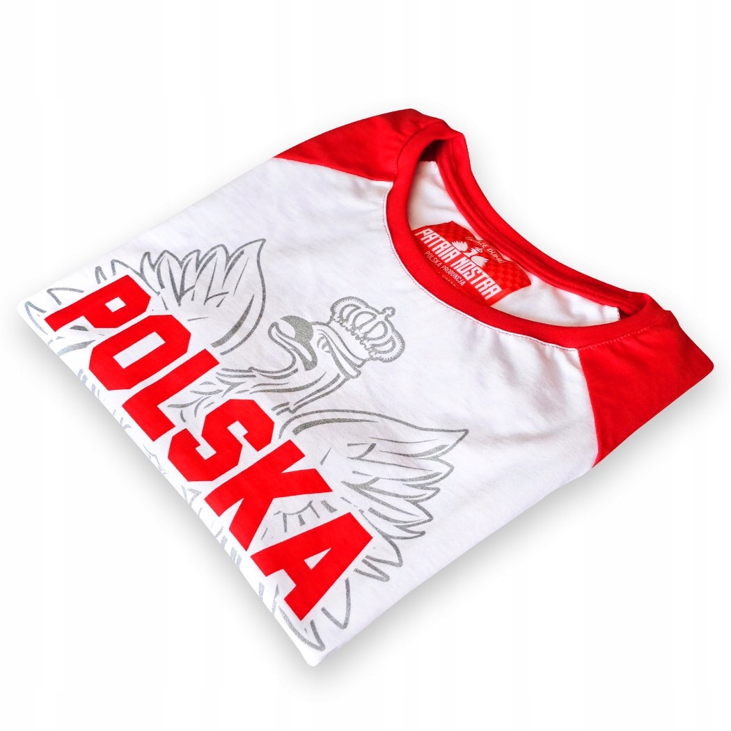 Męski T-shirt Polska Na Mecz z orłem Godło orzełek Stadion Jesteśmy z Wami