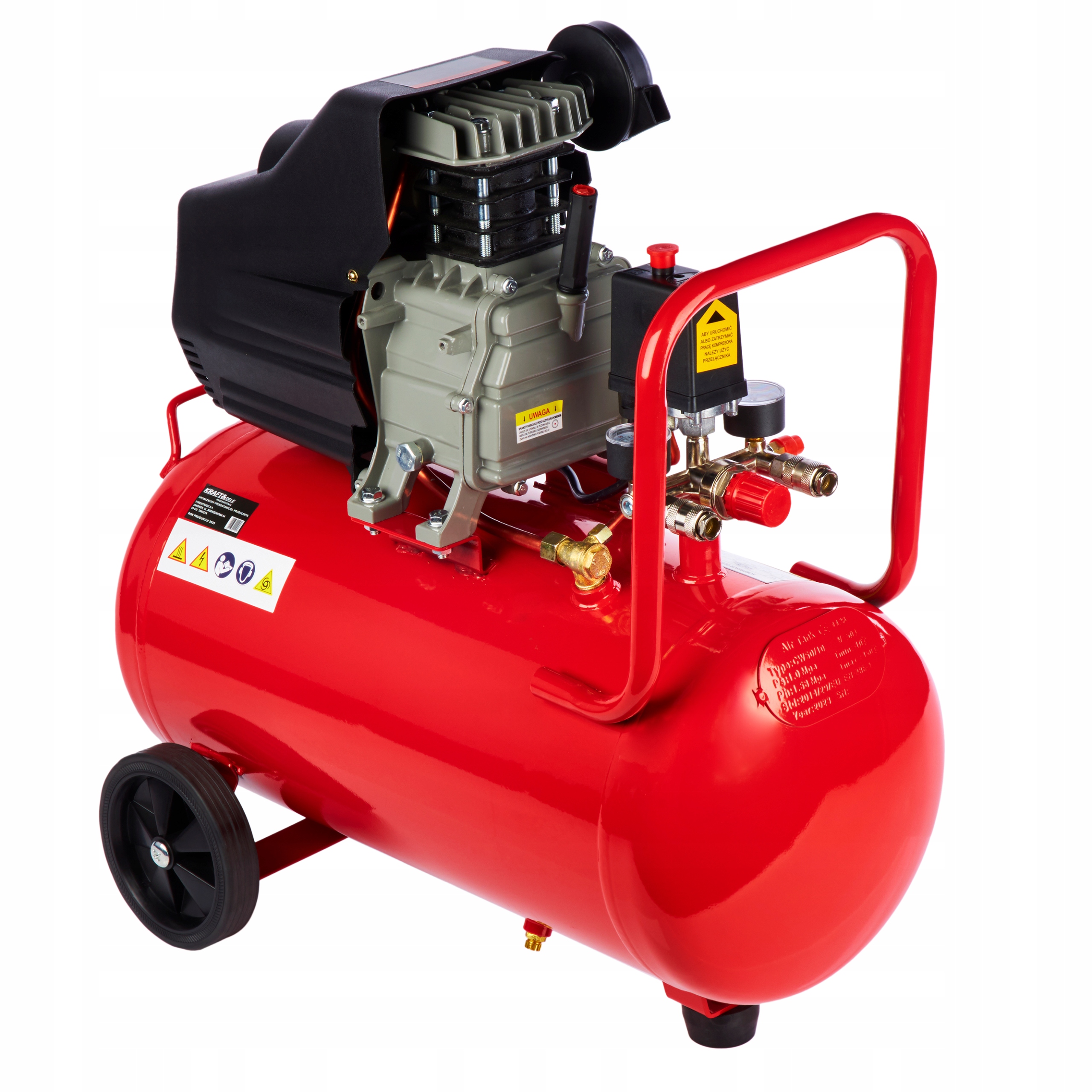 KOMPRESOR OLEJOWY SPRĘŻARKA 50L 9 BAR GRATIS ZESTAW 8w1 + 2x OLEJ 1L Kod producenta KD401