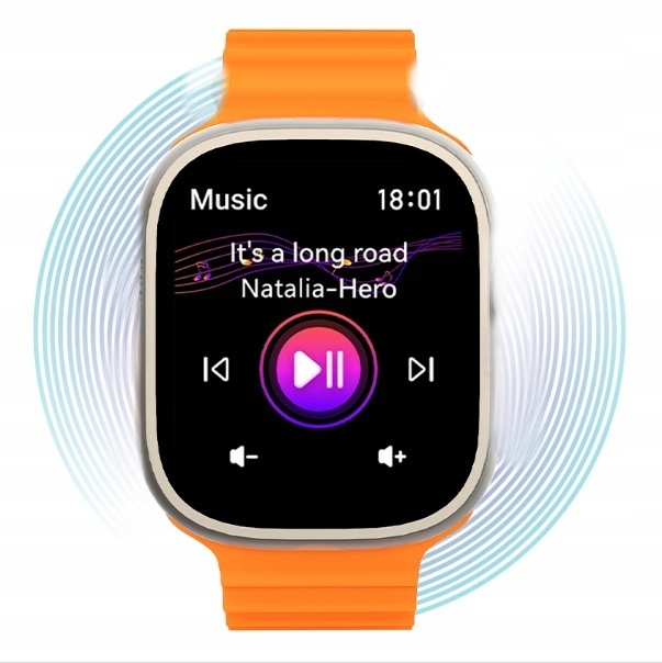 SMARTWATCH DAMSKI MĘSKI IWO HD8 ULTRA+ ROZMOWY POMIARY Transmisja danych brak