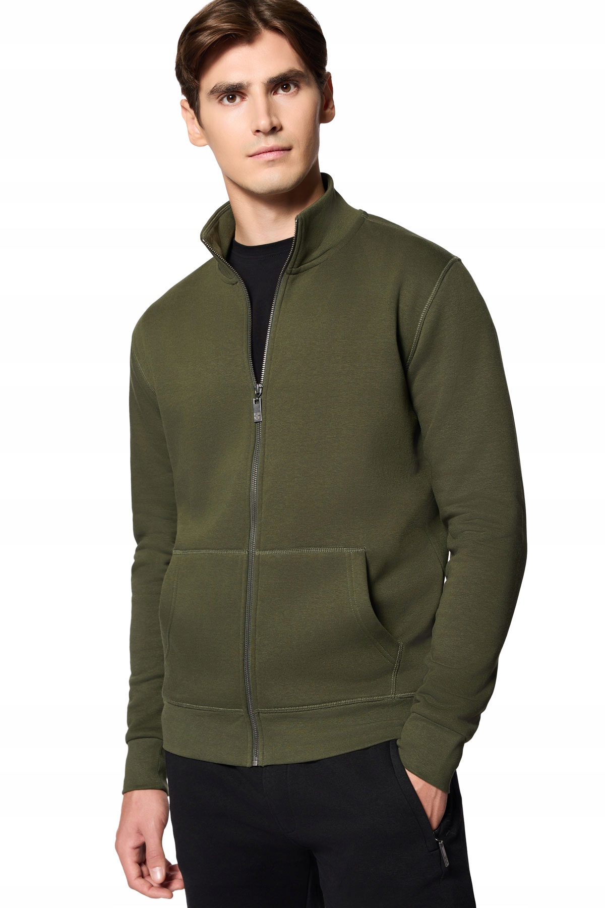 Bluza Męska Bawełniana Zielona Rozpinana Bez Kaptura Próchnik PM14 3XL