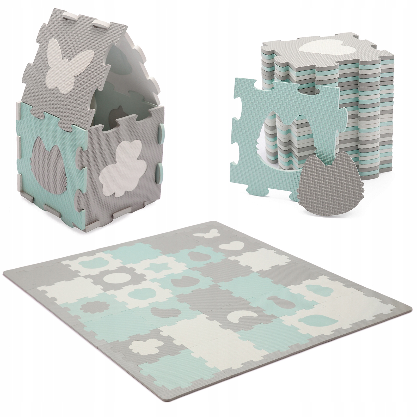 

Duża mata puzzle piankowe Eva 165x185 KInderkraft
