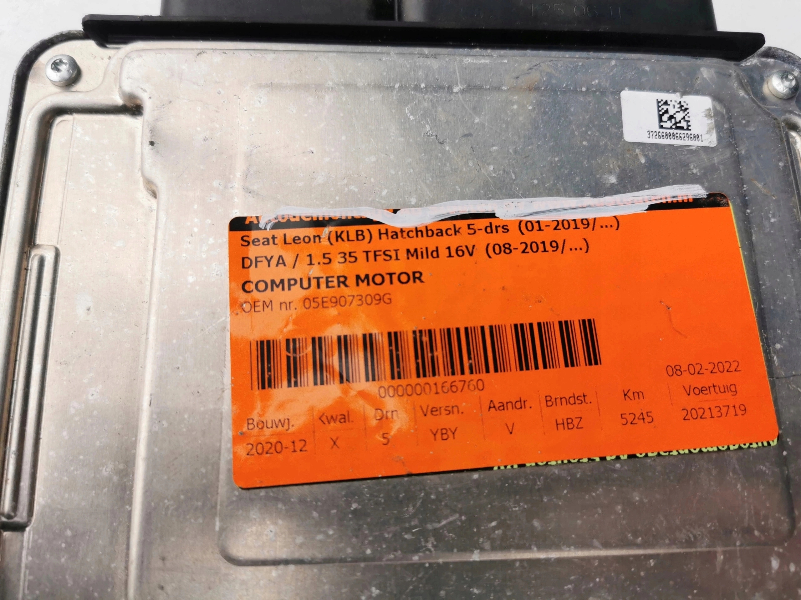 SEAT LEON 1.5B 0261S21826 05E907309G Computer ECU