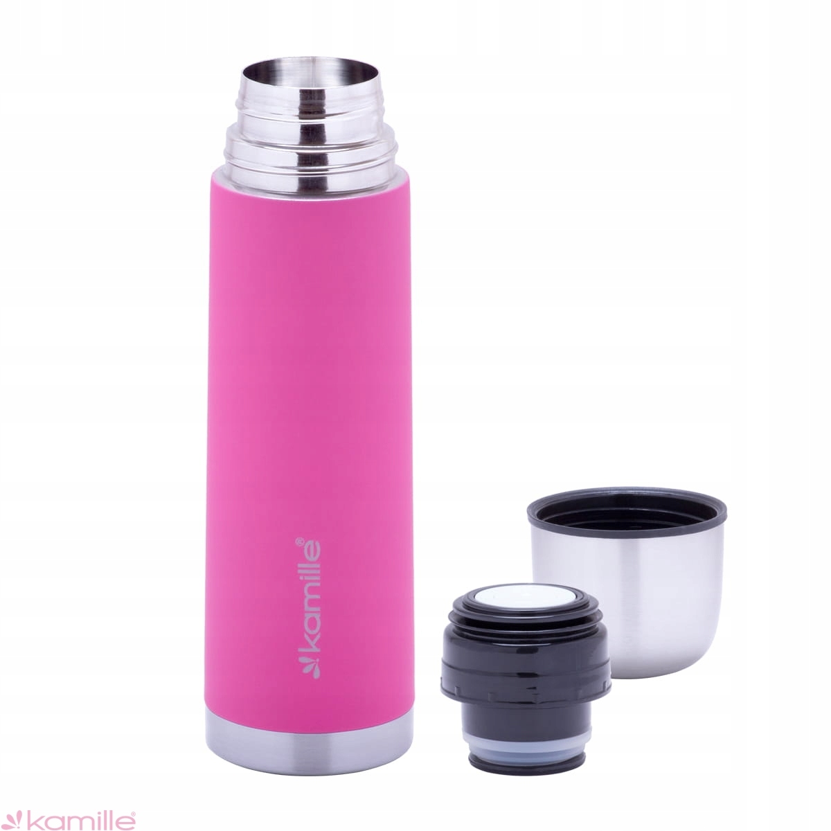 KUBEK TERMOS TERMICZNY KAMILLE 0,5 L STALOWY KOLOR Marka Kamille