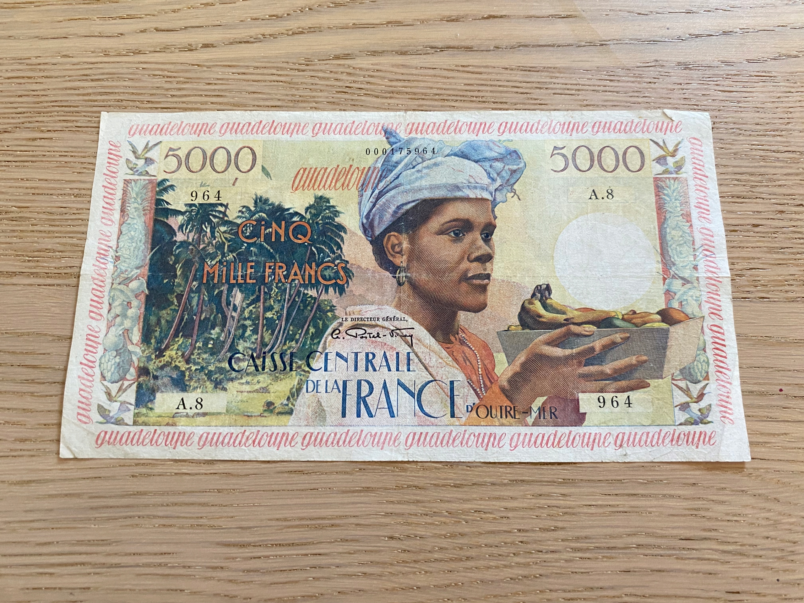 Gwadelupa - 5000 franków