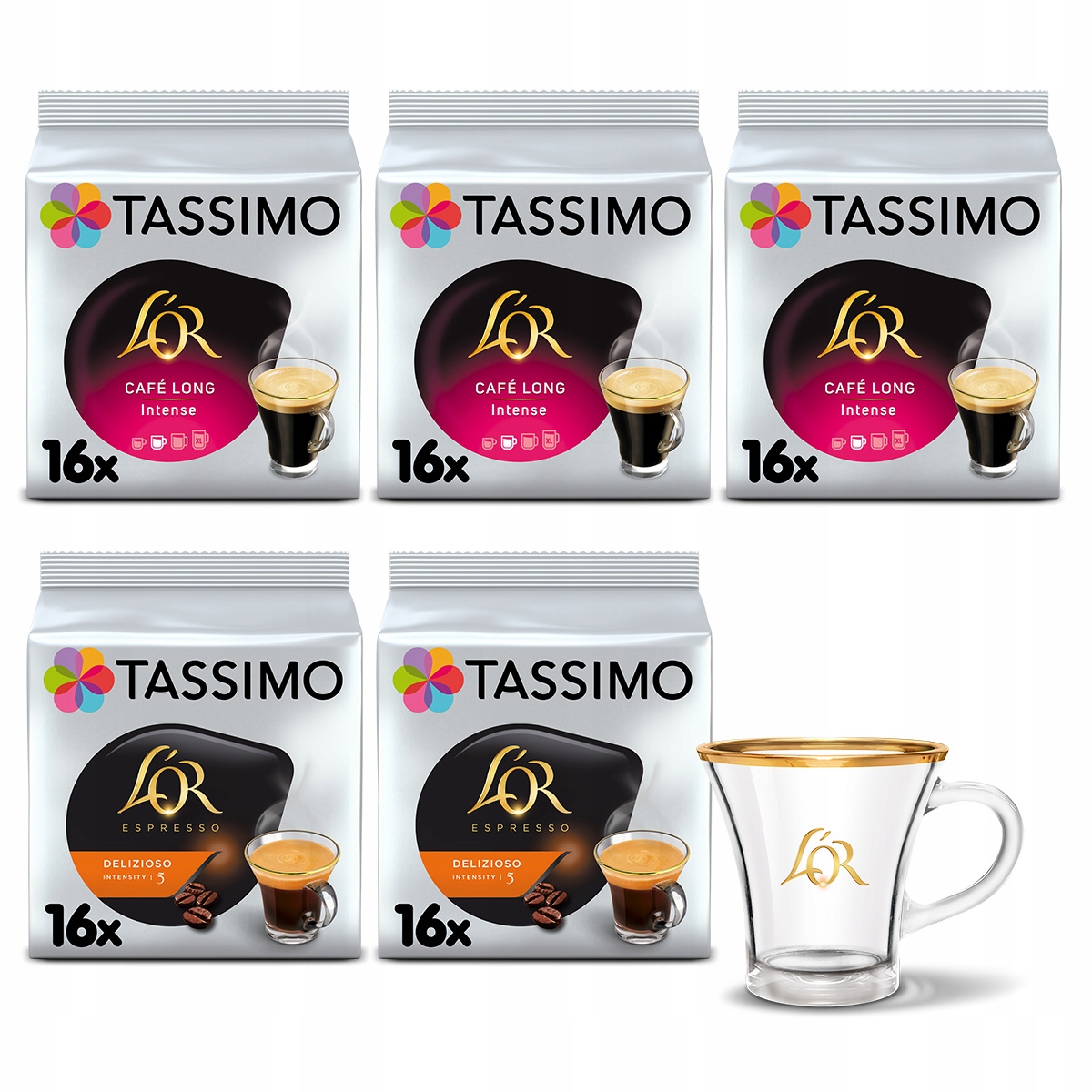 Kapsułki Tassimo L'or mix espresso 5x16 szt filiżanka L'or Gratis!