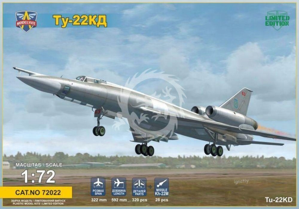 Model plastový Tupolev Tu-22KD Limited Edition ModelSvit 72022 měřítko 1/72