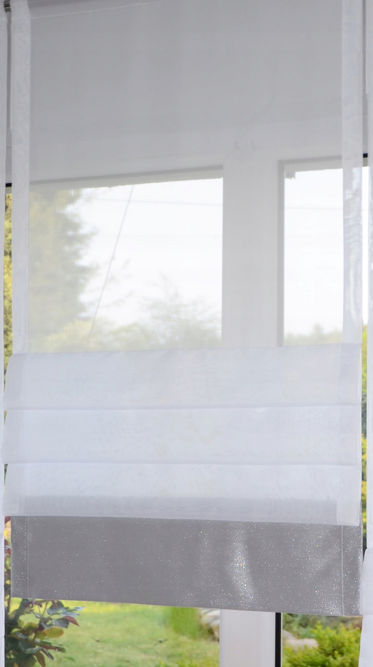 Panel jak roleta rzymska firana srebrna listwa ekran szer. 50cm/130 x 1szt Szerokość produktu 50 cm