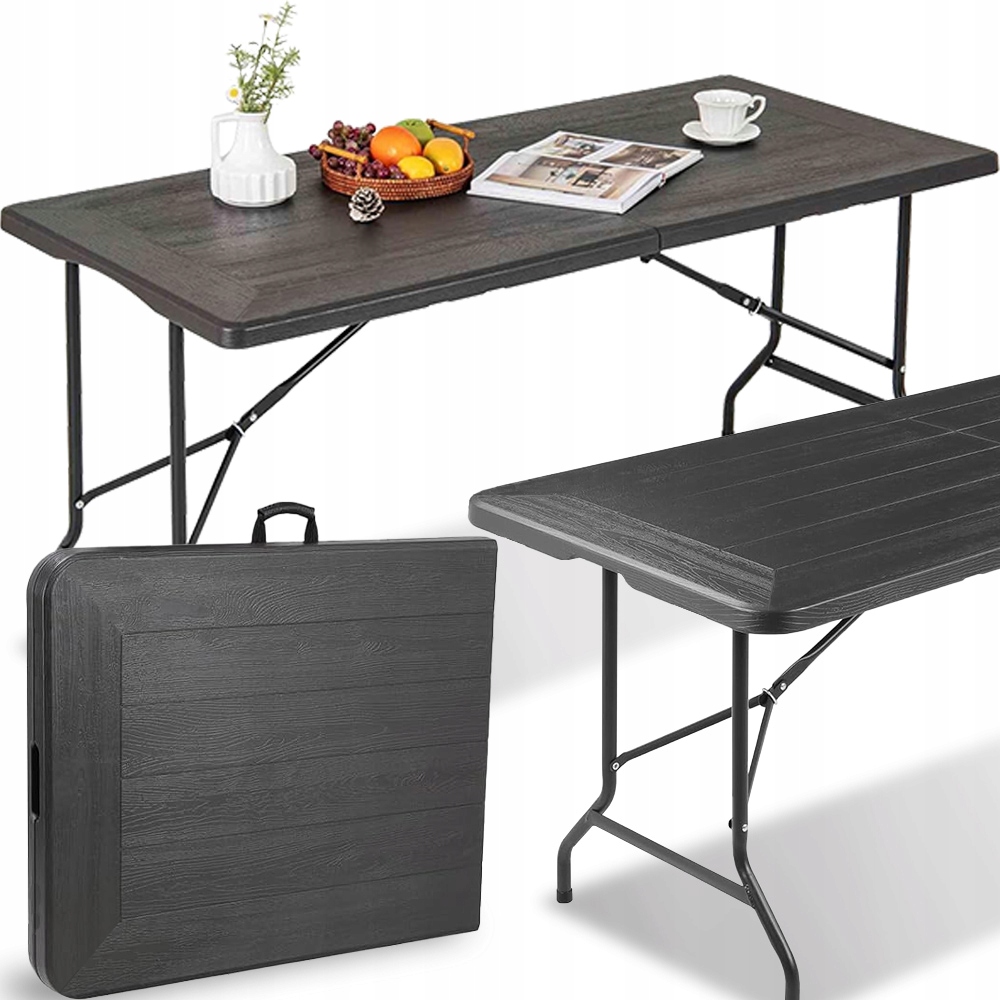 Stół Cateringowy Bankietowy Składany Ogrodowy 70x180 CM Na Balkon Taras