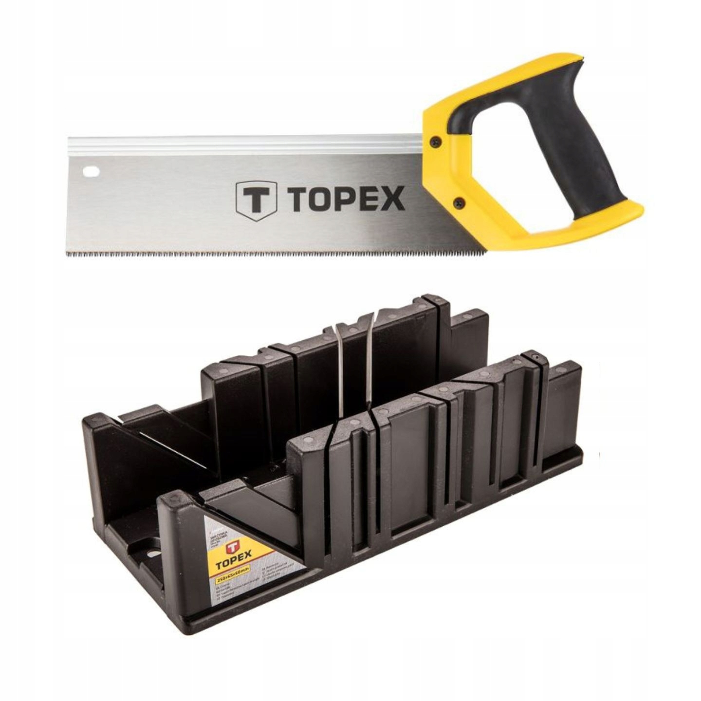 

Piła Grzbiet+ Skrzynka Uciosowa 250x65x60 mm Topex