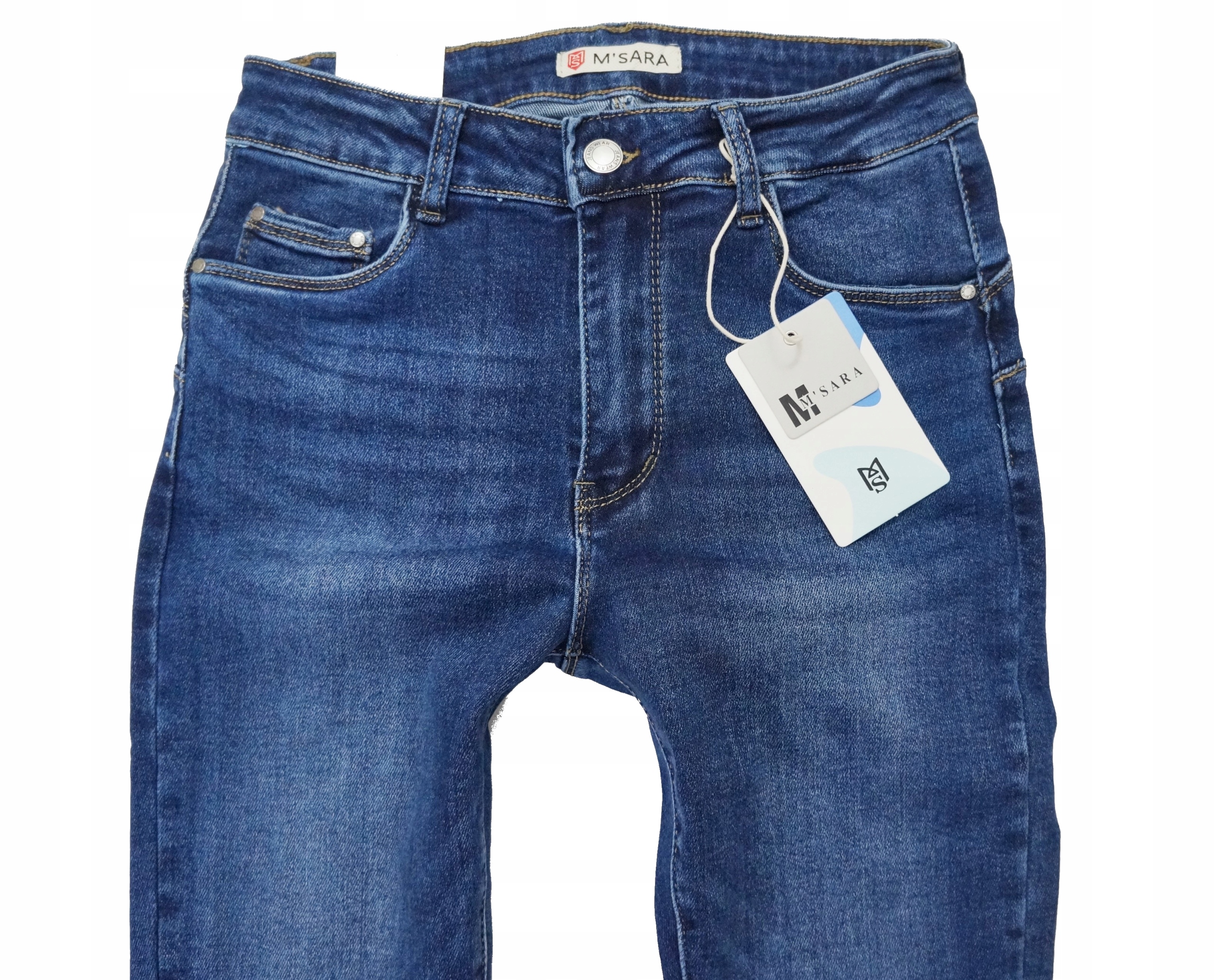 M.SARA MODNE WYSZCZUPLAJĄCE SPODNIE/JEANSY WYSOKIE Rozmiar 38