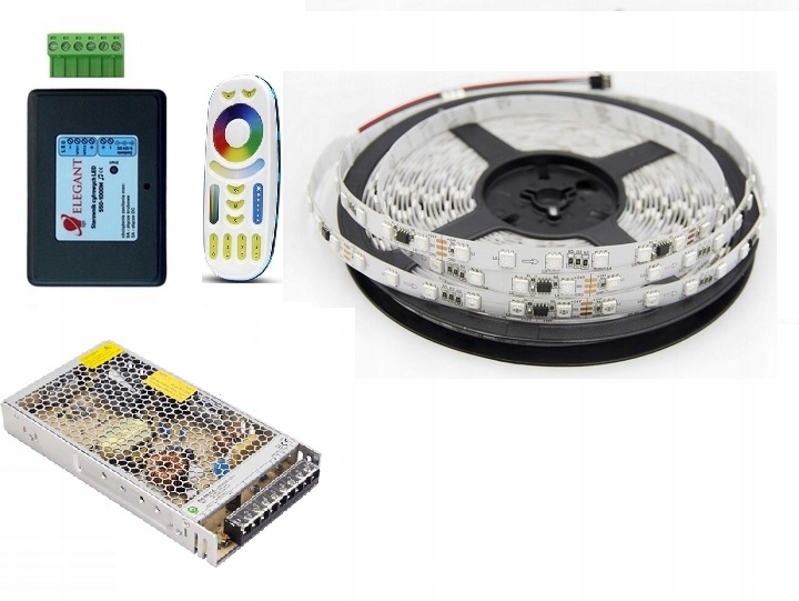 10m Zestaw cyfrowy sufitowy WS2811 Rgb 24V