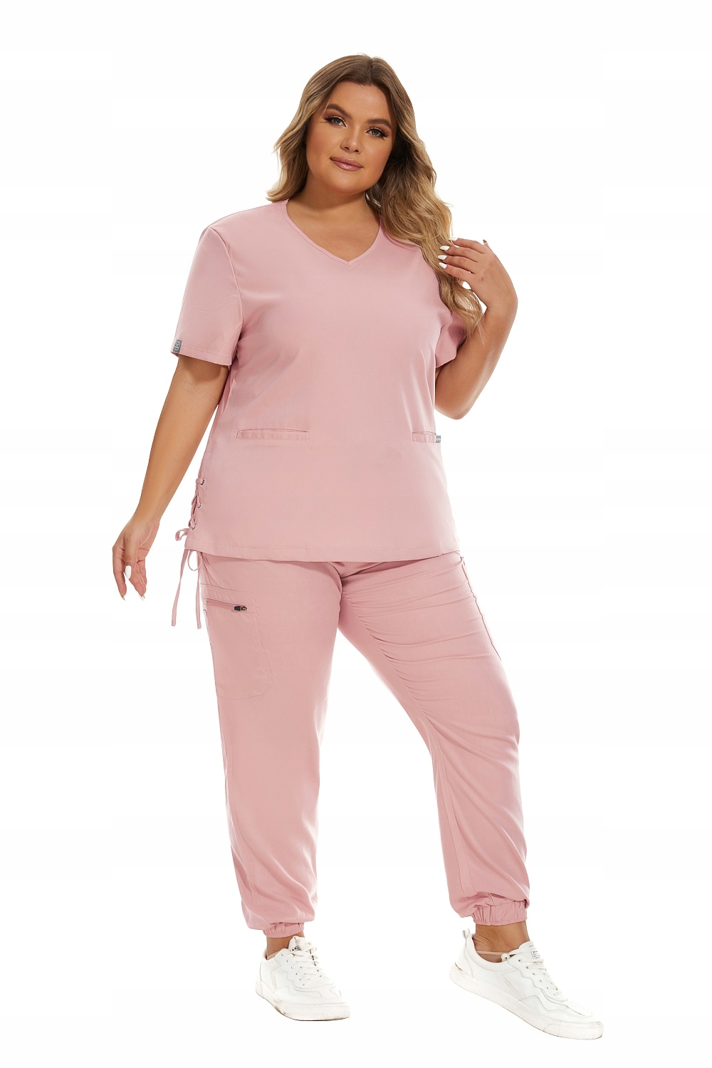 Komplet Medyczny Damski Scrub Uniform Model Treat Kolor Pink Rozmiar XL