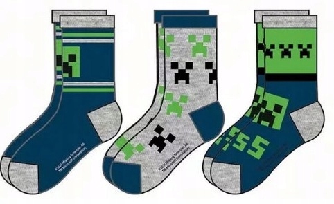 

Minecraft Creeper skarpetki 3-pak rozm: 27-30