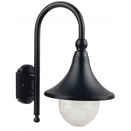 Lampa nástenná Nicea čierna hliníková