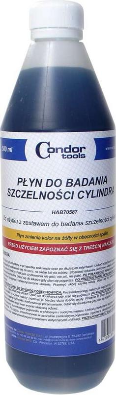 

Płyn reakcyjny do badania szczelności cylindra