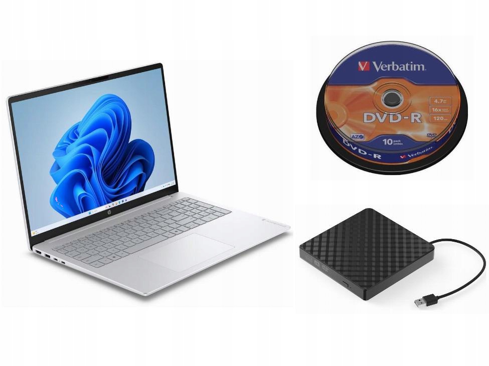 Laptop Hp Windows 11 Home Amd Ryzen 7 Zewnętrzny Napęd DVD 10 Płyt D