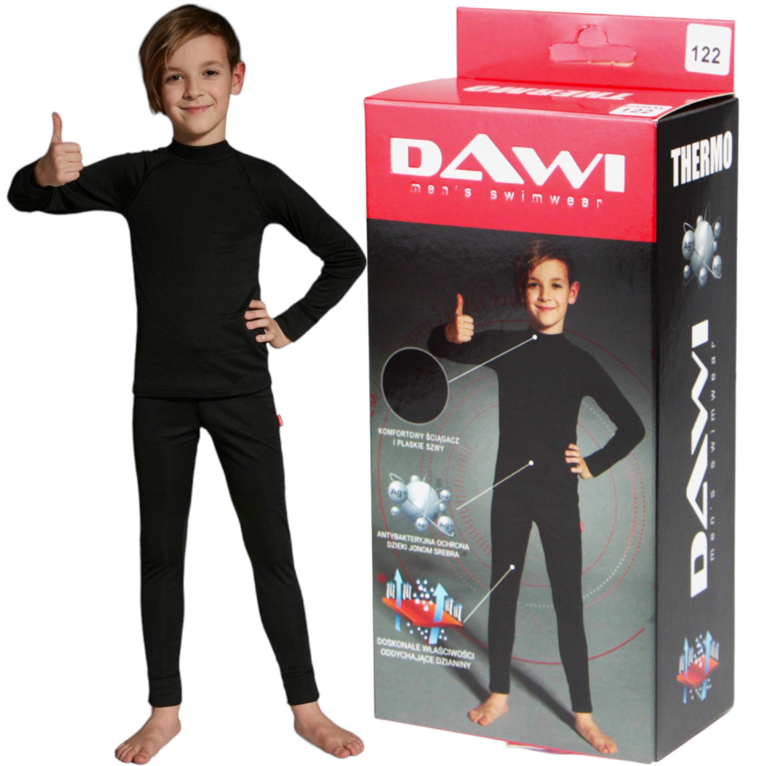 Termoaktivní Dětské Zateplené Spodní Prádlo Komplet 110 Dawi