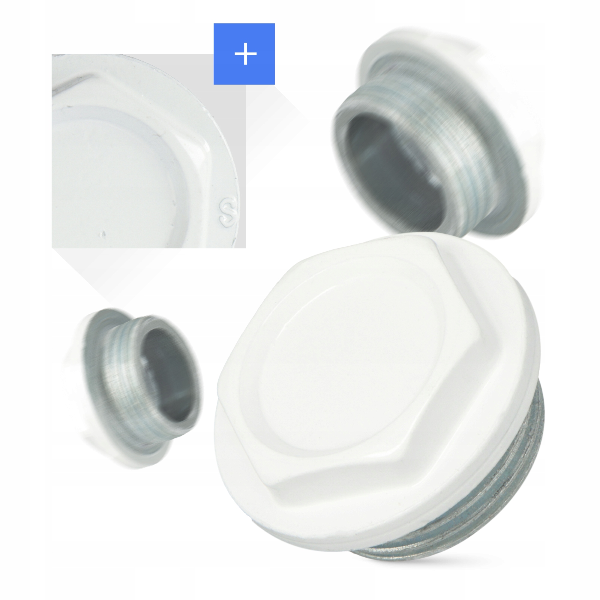 KOREK GRZEJNIKOWY 1" Prawy Stalowy ZAŚLEPKA KALORYFERA Szczelna Biały Mocny Kod producenta SE010303093