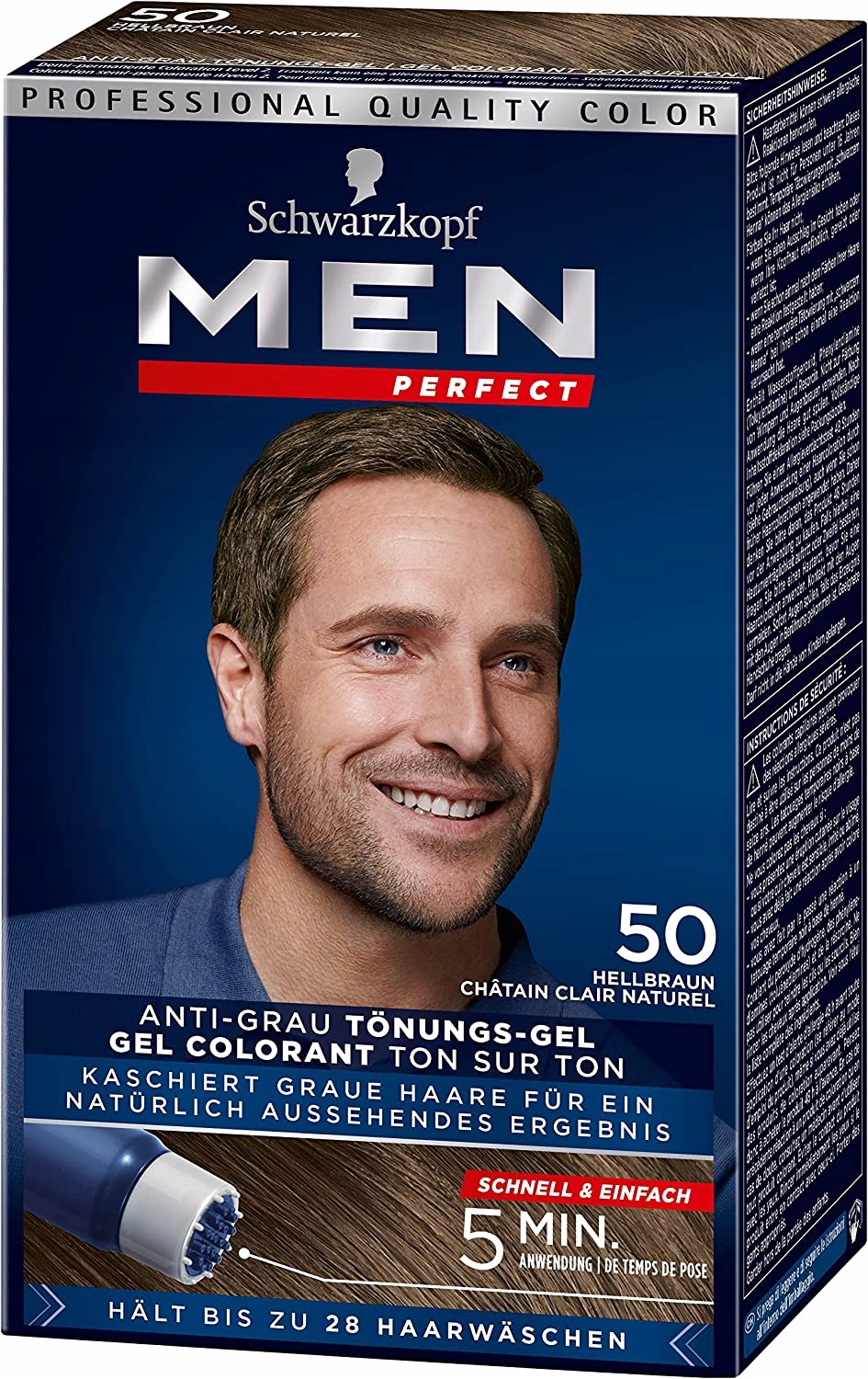 SCHWARZKOPF MEN PERFECT 50 ODSIWIACZ JASNY BRĄZ