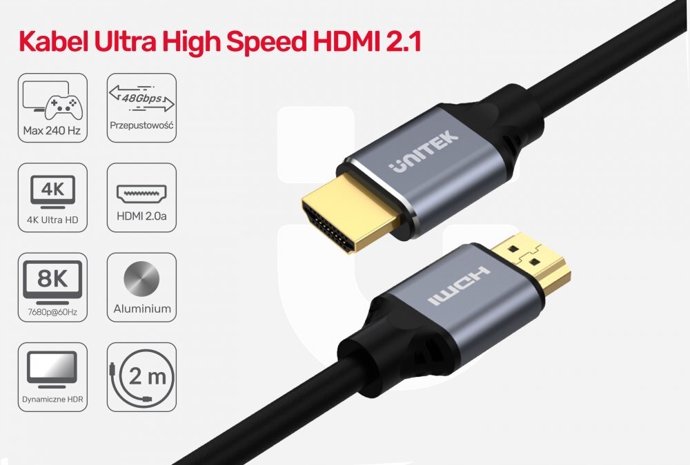 Kabel przewód Unitek C138W HDMI - HDMI 2m czarny x5 EAN (GTIN) 4894160044839