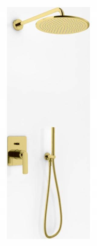 Experience Gold zestaw prysznicowy z deszczownicą 30cm Kohlman QW210EGDR30