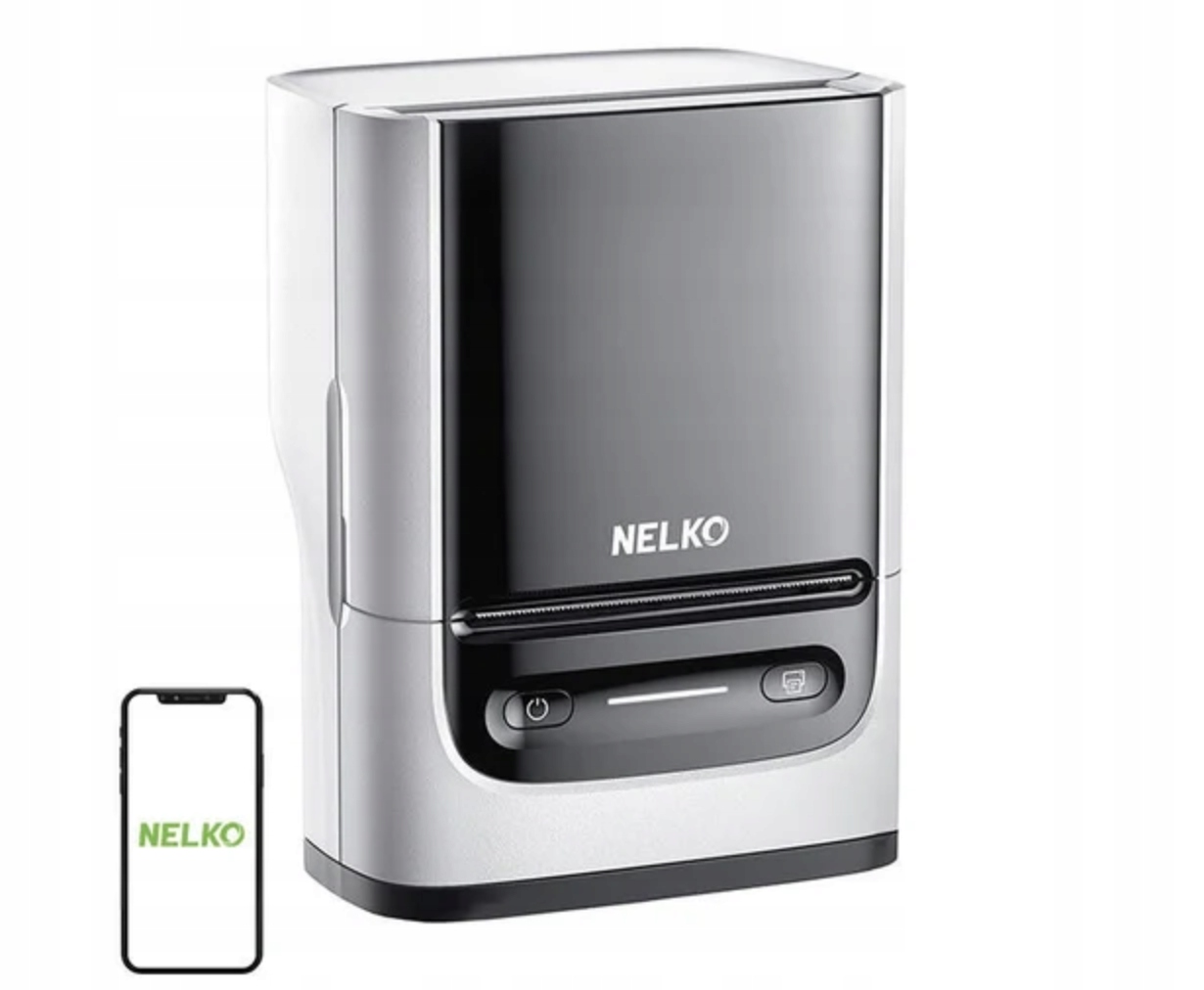 Nelko PM220 Mini Drukarka Etykiet Naklejek Ean Aplikacja Bluetooth +1 Rolka