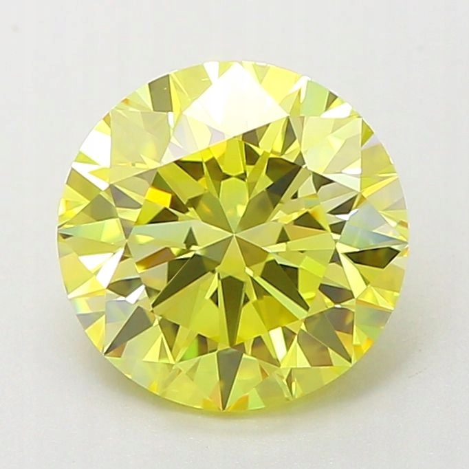 Diament laboratoryjny kolorowy 1.86ct ROUND Fancy Intense Yellow VS2 (IGI)
