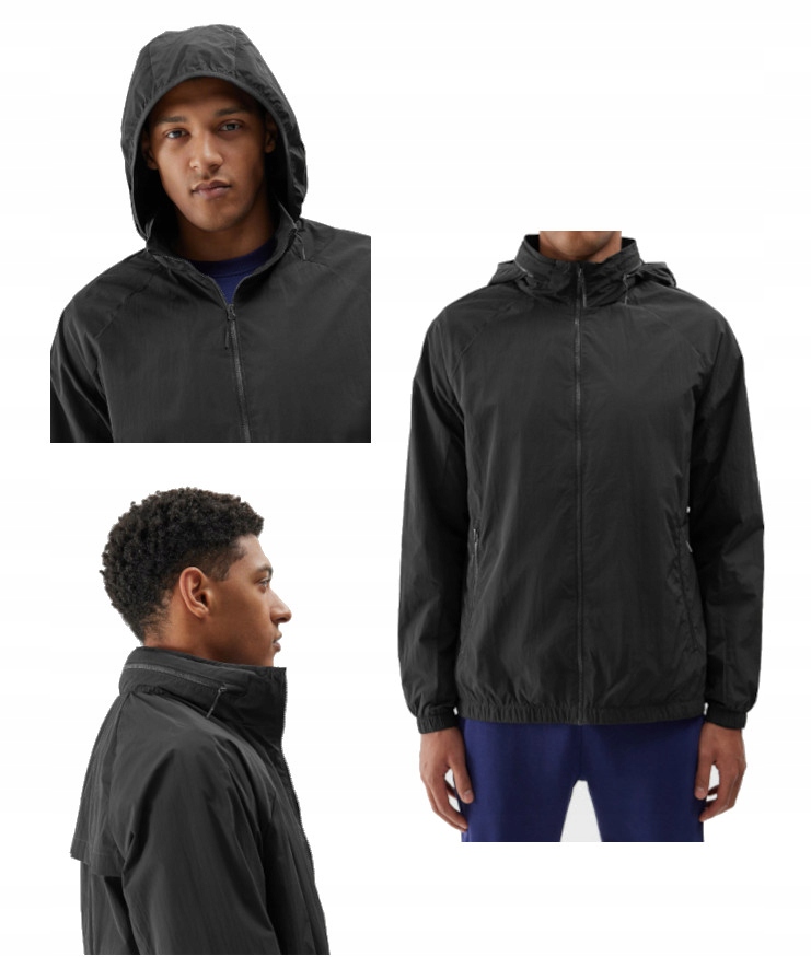 Pánská nepromokavá větrovka 4F SS24 TJACM146 20S černá M