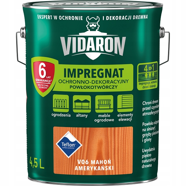 Vidaron Impregnat Powłokot. V06 Mahoń Ameryk. 4.5L