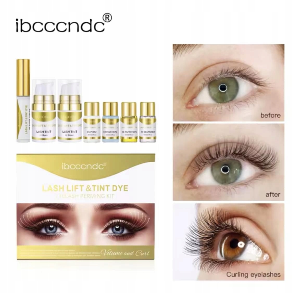 ZESTAW DO LIFTINGU RZĘS XXXL LASH LIFT+KOLORYZACJA BLACK BROWN KOLOR+SKRĘT