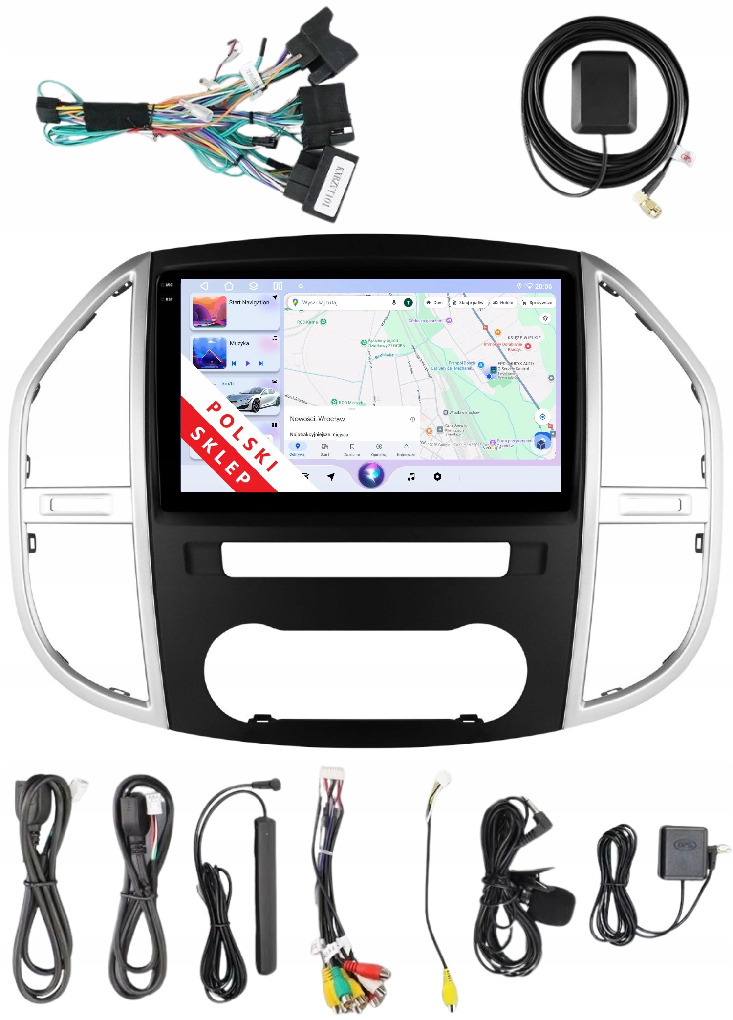 Navigácia Rádio Android Mercedes Benz Vito W447 3/32 Gb Dsp Carplay Lte