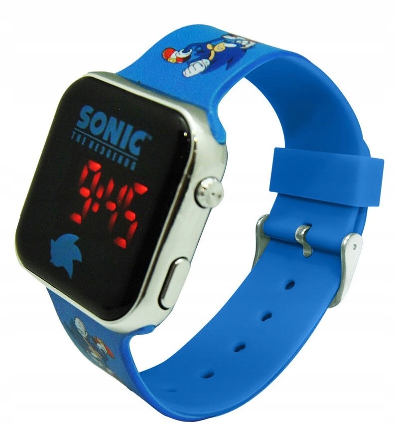 SONIC JEŻ niebieski w akcji zegarek cyfrowy LED EAN (GTIN) 8435507869140