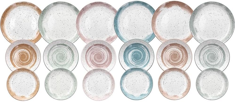 Tognana Obědové Nádobí Pro 6 Osob 18 Kusů Porcelán Vícebarevné